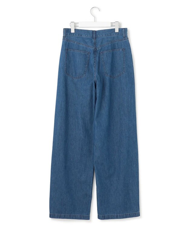 23区 【GLOW5月号掲載/洗える】ライトダンガリー ワイドパンツ インディゴ