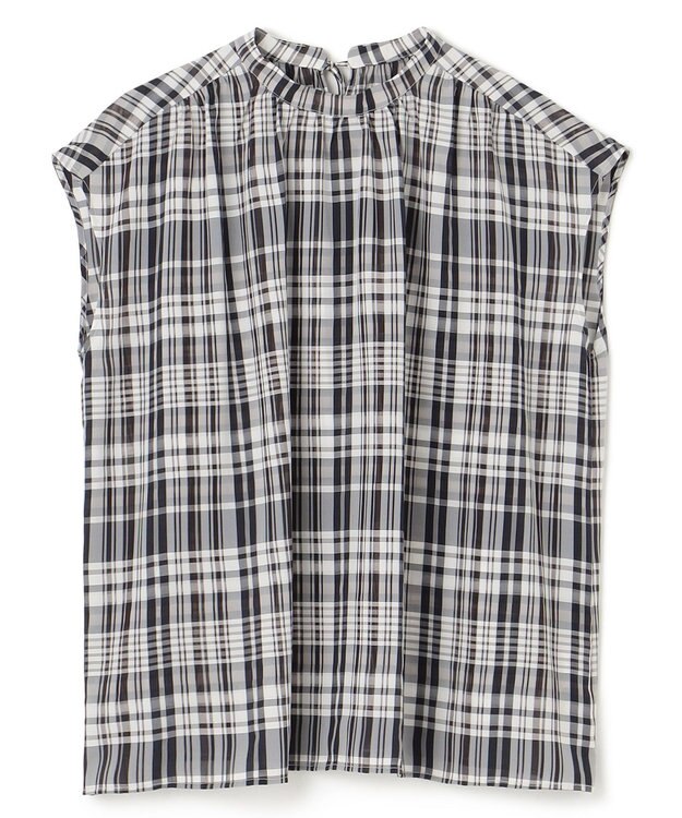 UNFILO シアー2WAYブラウス マドラスチェック