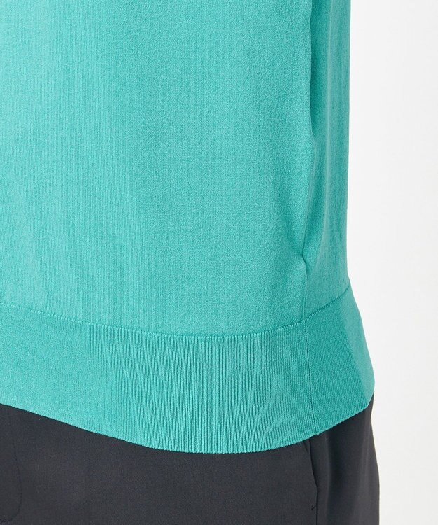 23区 【エステータ】シルキーポロ ニット ターコイズブルー系