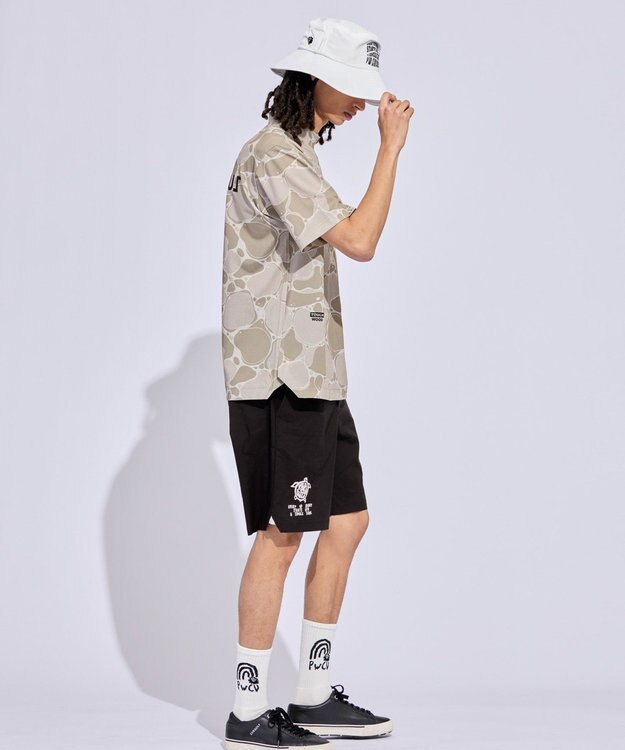 PW CIRCULUS 【MEN】TURTLE MOTIFショーツ ゴルフ ブラック系