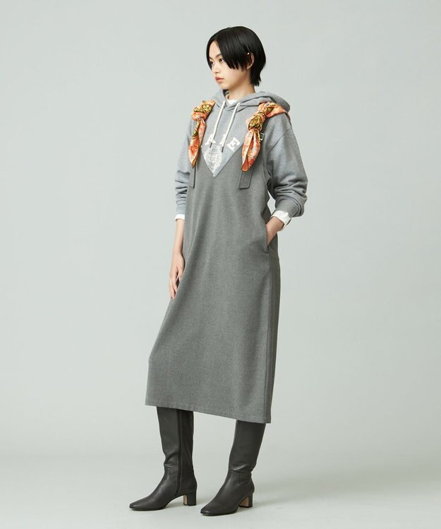 J.PRESS YORK STREET 【UNISEX】YALE裏毛パーカー ライトグレー系