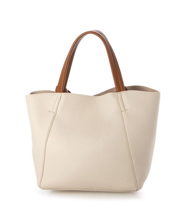 UNBILLION カシュカシュ cachecache / ベルトディテールフェイクレザートート アイボリーミックス