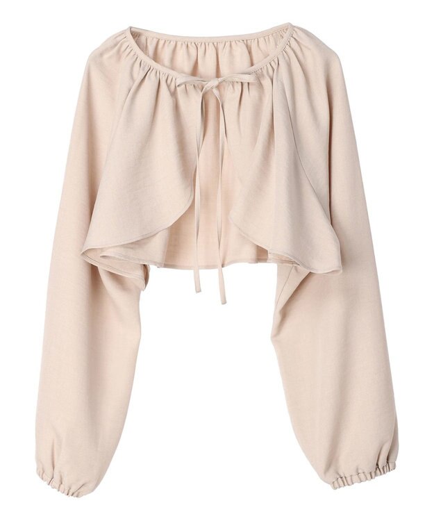 earth music&ecology ラッフルボレロ Light Beige