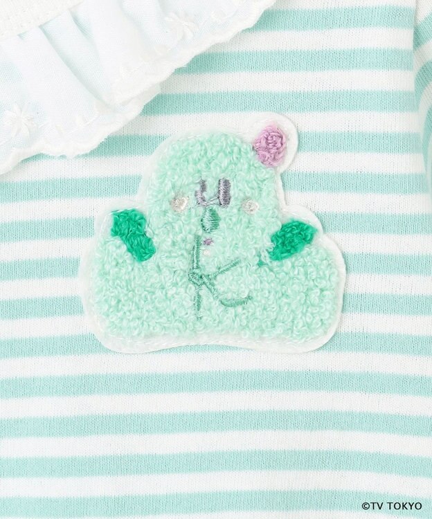 組曲 KIDS 【80-100㎝】シナぷしゅレースカラー チュニック ミントグリーン