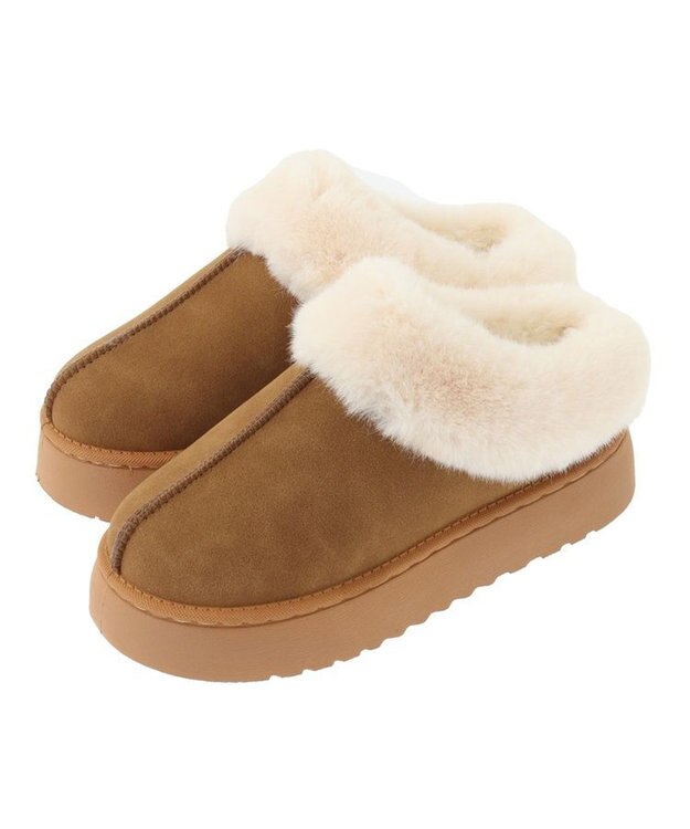 Green Parks ・minia フェイクムートンスリッポン Camel