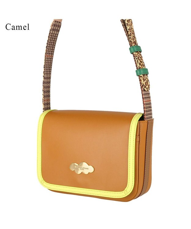 tsumori chisato CARRY カラーコンビエコレザー ショルダーバッグ キャメル