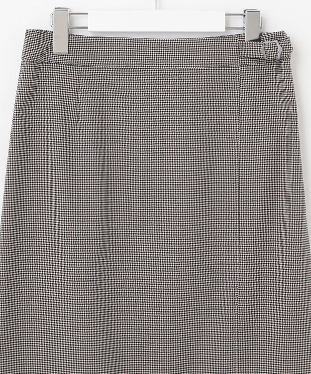 J.PRESS LADIES 【洗える】杢チェック スカート ブラック系3