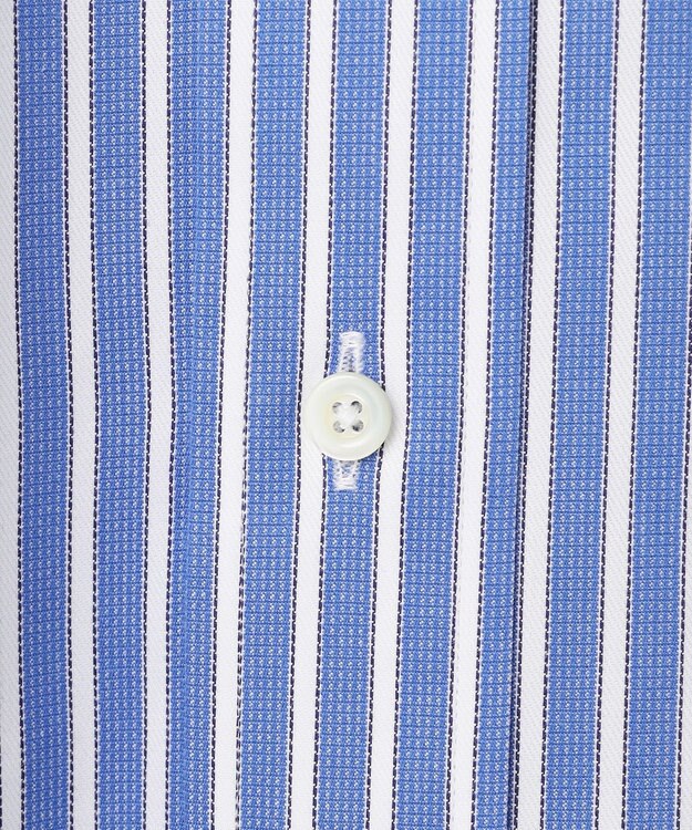 J.PRESS MEN 【PREMIUM PLEATS / 形態安定】スーピマコットンパナマストライプ シャツ / B.D. ネイビー系1