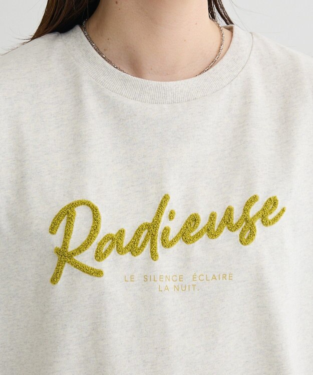 Green Parks さがら刺繍Ｔシャツ Oatmeal