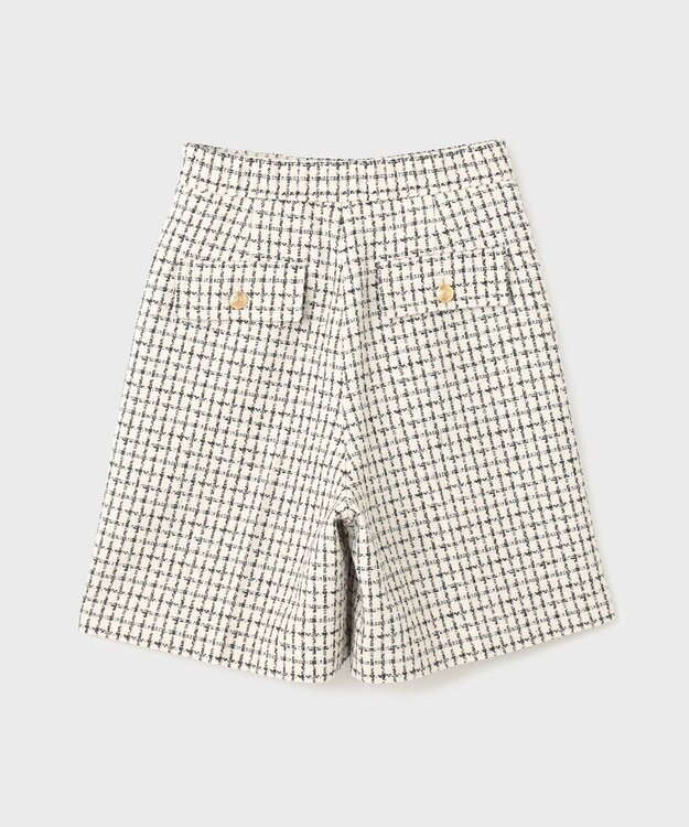 GRACE CONTINENTAL チェックツイードハーフパンツ キナリ