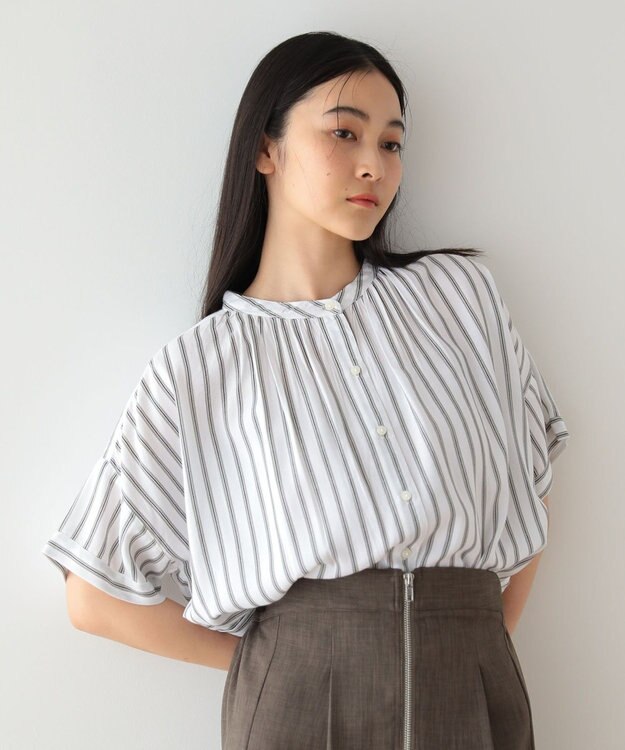 Green Parks Ｉ　アソート柄さらっとレーヨンブラウス Stripe