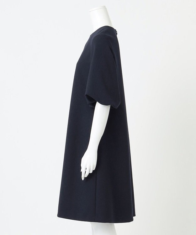 23区 S 【R(アール)】ダブルクロス 袖ボリューム ワンピース ネイビー系