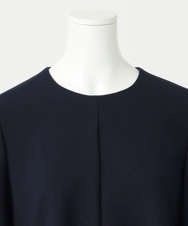 23区 S 【R(アール)】ダブルクロス 袖ボリューム ワンピース ネイビー系