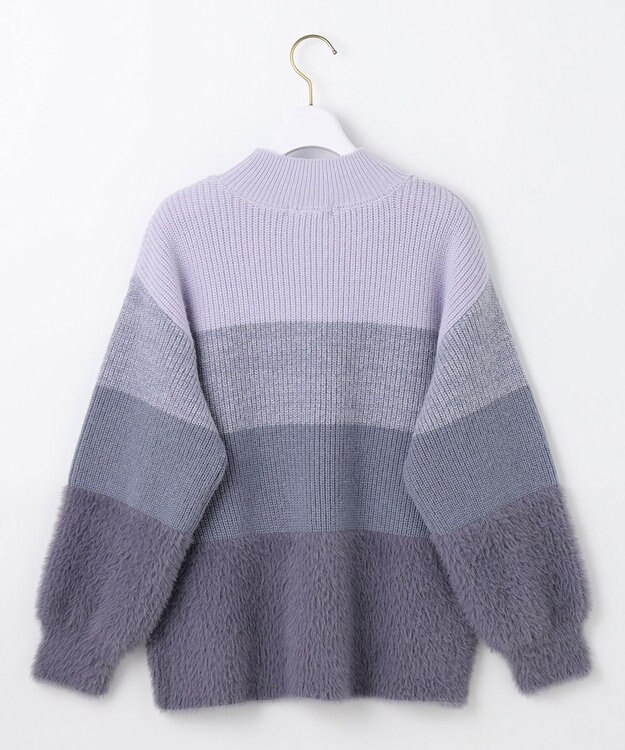 ANY SIS 【洗える】グラデーションフェザー ニット ラベンダー系