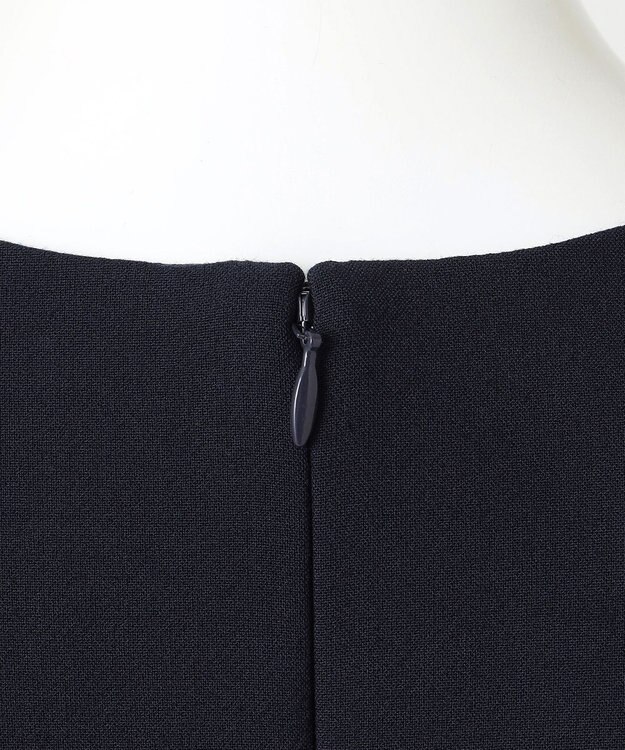 23区 S 【R(アール)】ダブルクロス 袖ボリューム ワンピース ネイビー系