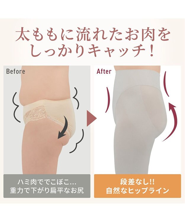 BRADELIS New York 【Yukine inc. 】ゆきねえ365綿混モアらくヒップサポートガードル24 ブラデリス 補正下着 シアーグレージュ