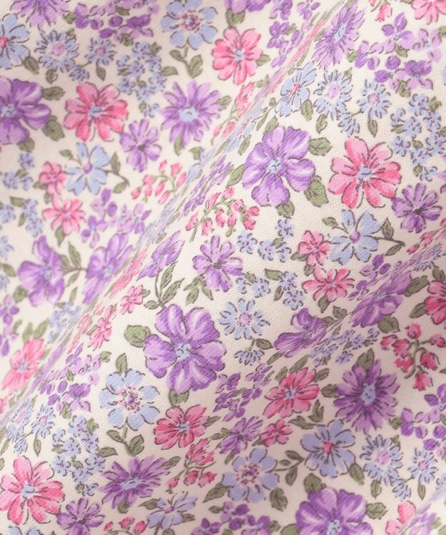 ANY KIDS カットソー サマー ワンピース オフホワイト×花柄