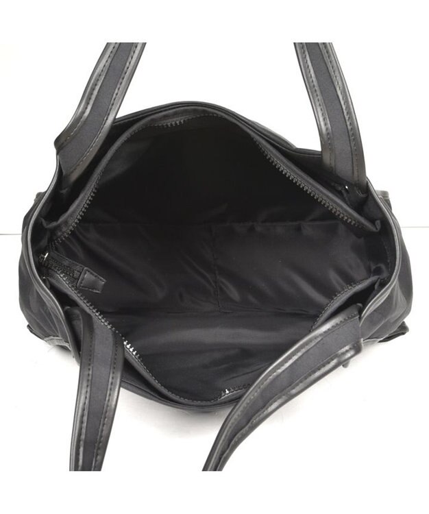 Y'SACCS ヒートエンボス ポルカドットトート Mサイズ ブラック