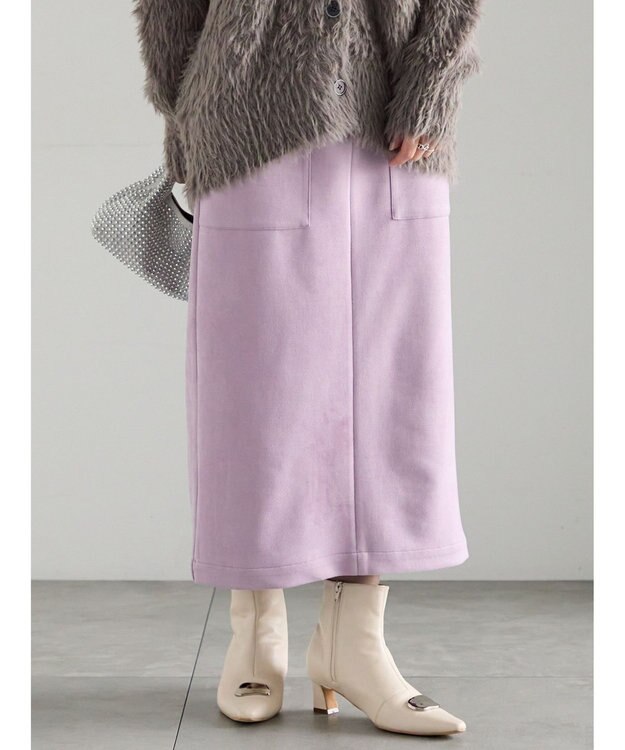 Te chichi スウェードタイトスカート ラベンダー
