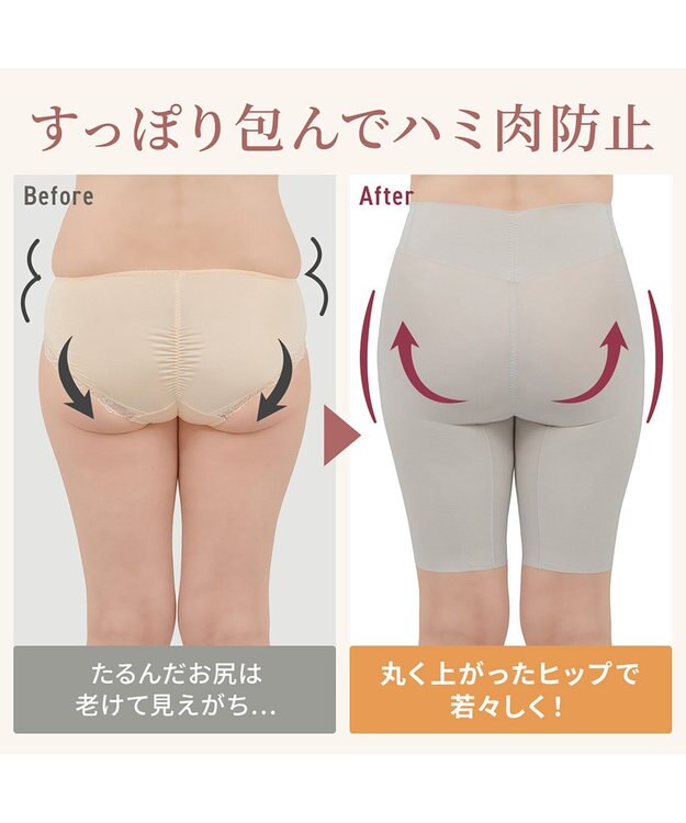 BRADELIS New York 【Yukine inc. 】ゆきねえ365綿混モアらくヒップサポートガードル24 ブラデリス 補正下着 シアーグレージュ