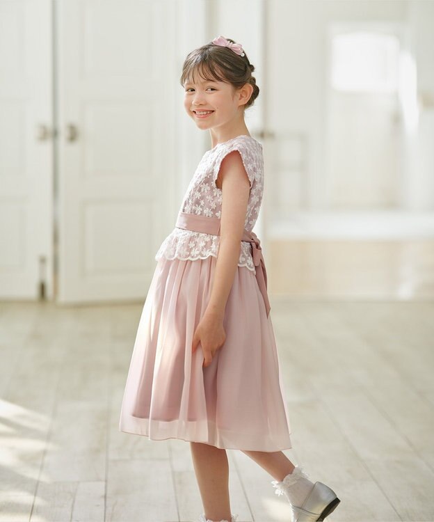 組曲 KIDS 【110-140㎝】ミスティフラワー ドレス ピンク