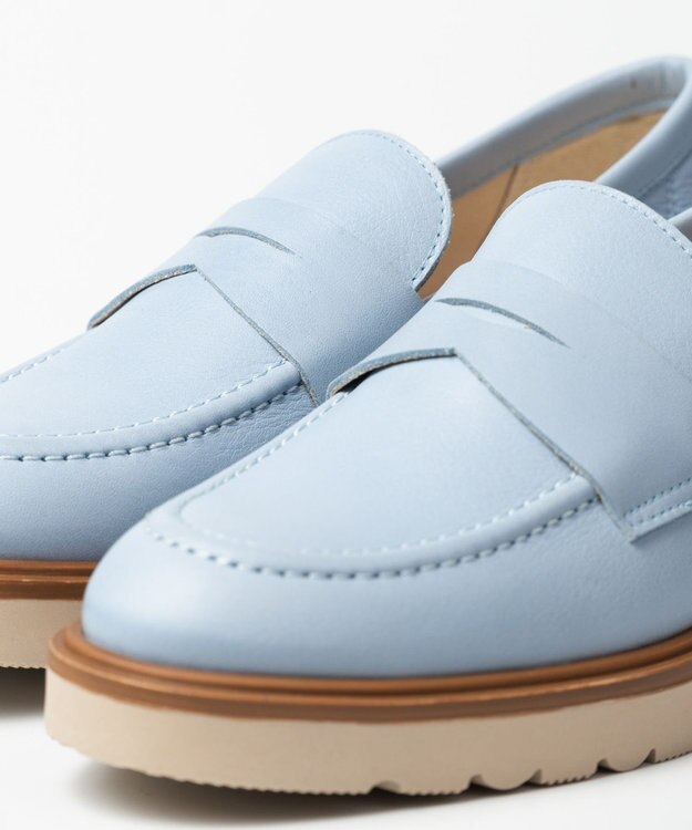 BONTRE 【BONTRE/ボントレ】タンクソールコインローファー ライトブルー