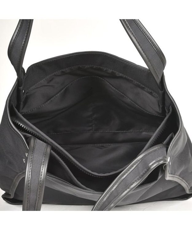 Y'SACCS ヒートエンボス ポルカドットトート Mサイズ ブラック