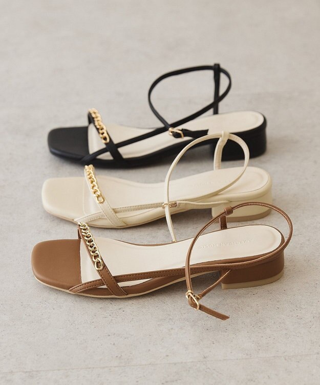 AMERICAN HOLIC チェーンヌーディサンダル Camel