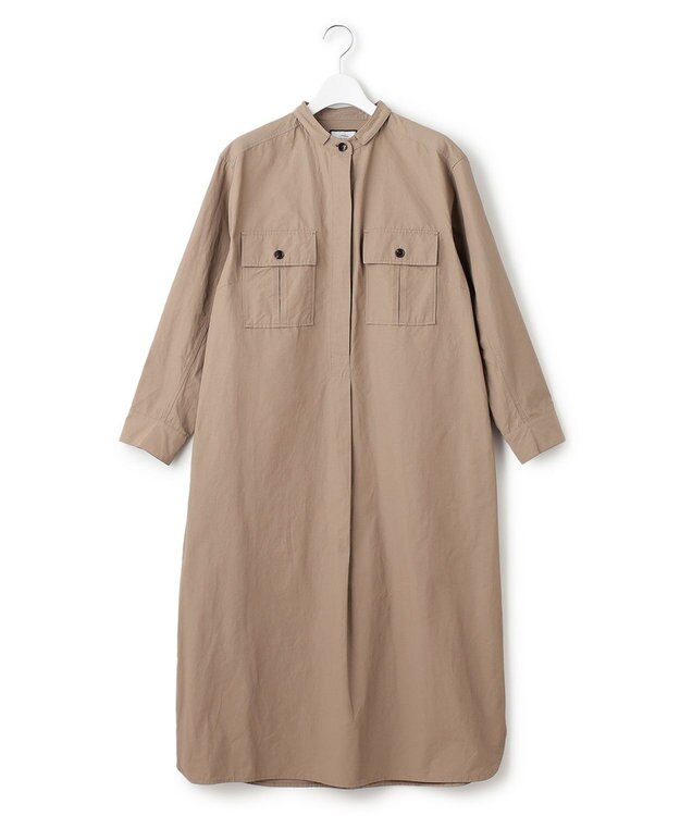 J.PRESS YORK STREET 【WOMEN】ミリタリーシャツワンピース ベージュ系