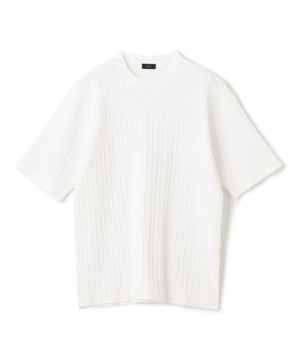 JOSEPH HOMME ドライコットンリンクス　半袖ニット ホワイト系
