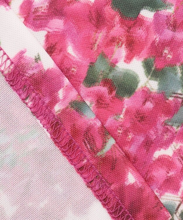 23区GOLF 【WOMEN】【接触冷感・UVケア・吸水速乾】ブーゲンビリア柄 ポロシャツ ピンク系5