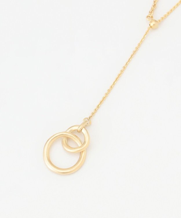 J.PRESS LADIES 【3way】ダブルリングラリエット ネックレス ゴールド系