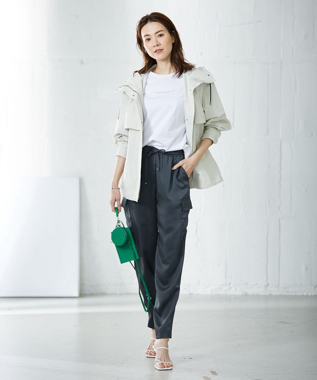 ICB 【WEB限定カラーあり・洗える】Calm カーゴパンツ チャコールグレー系