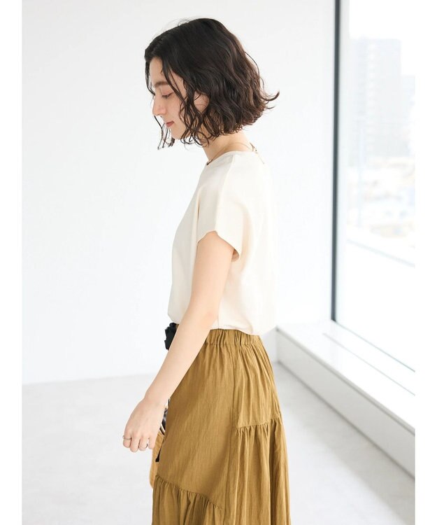 CRAFT STANDARD BOUTIQUE スムースフレンチスリーブプルオーバー Ivory