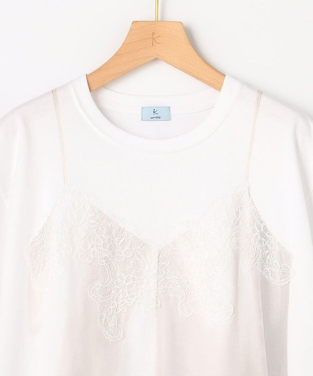 組曲 S 【先行予約・WEB限定】トロンプルイユ レースキャミソール Ｔシャツ ホワイト系