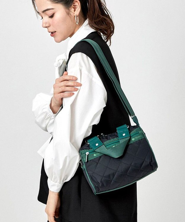 LeSportsac MINI SATCHEL BAG/ディープネイビーキルト ディープネイビーキルト