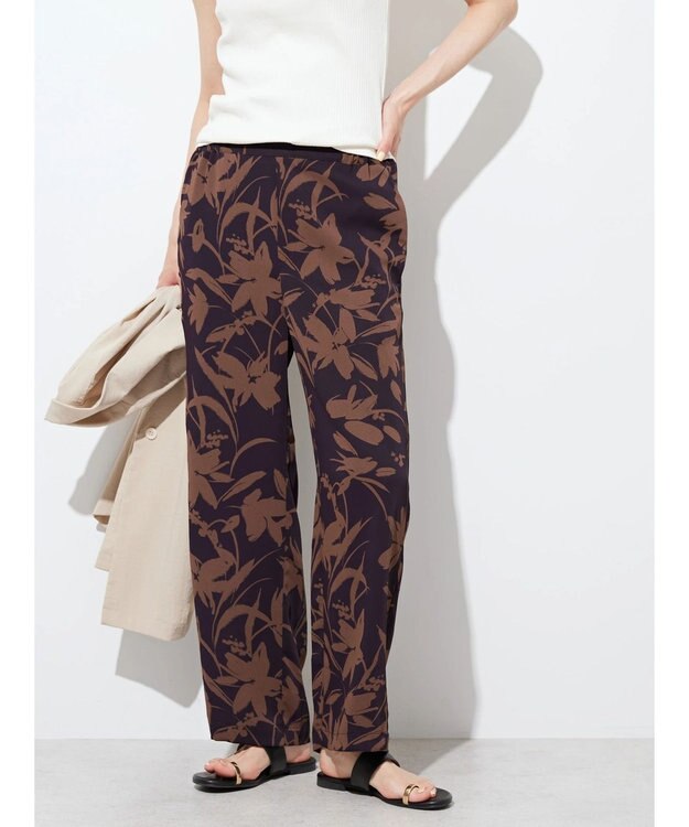 AMERICAN HOLIC サラッとＬｅａｆモチーフパンツ Brown