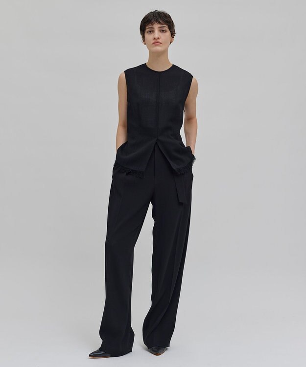 BEIGE， 【洗える】CANNET / ノースリーブブラウス Black