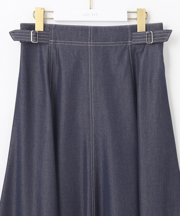 ANY SIS 【洗える】デニムライクシャンブレー スカート シャンブレー