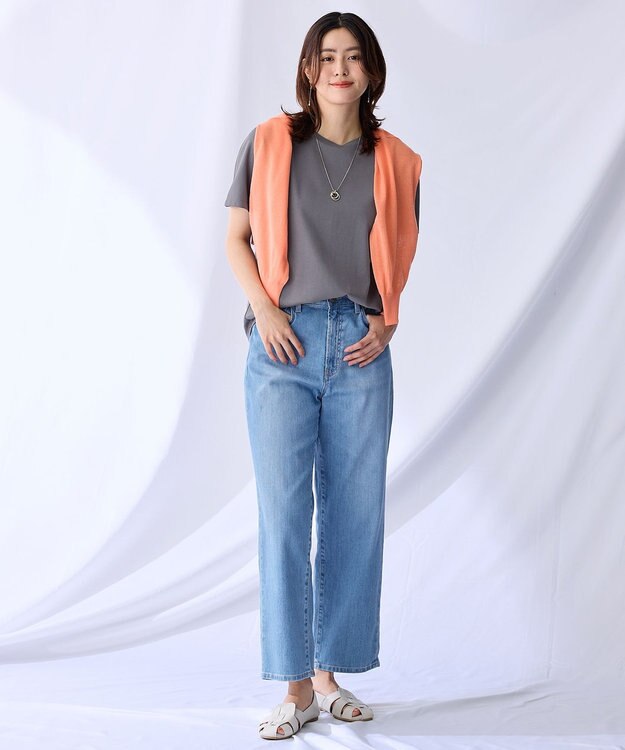 ANY 【新色追加/10色展開/洗濯機可/UVケア/接触冷感】プレミアムベーシック半袖Tシャツ チャコール