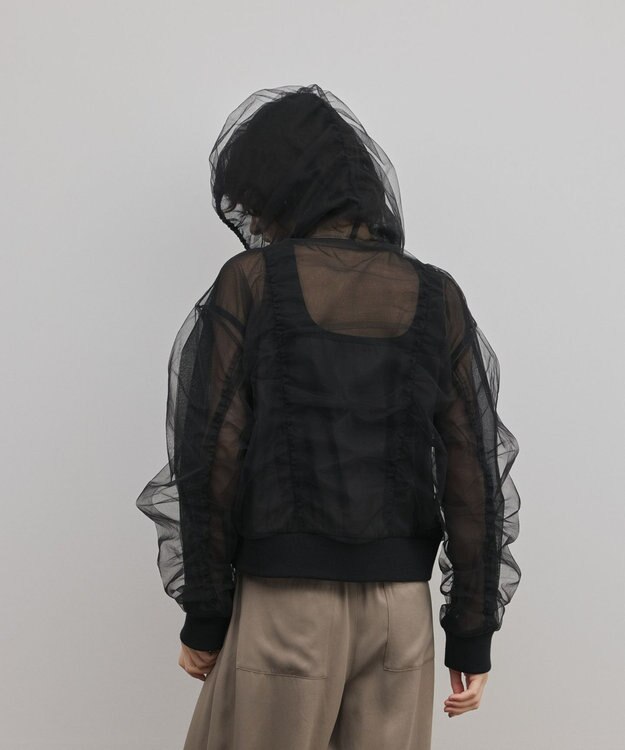 GRACE CONTINENTAL チュールパーカー ブラック