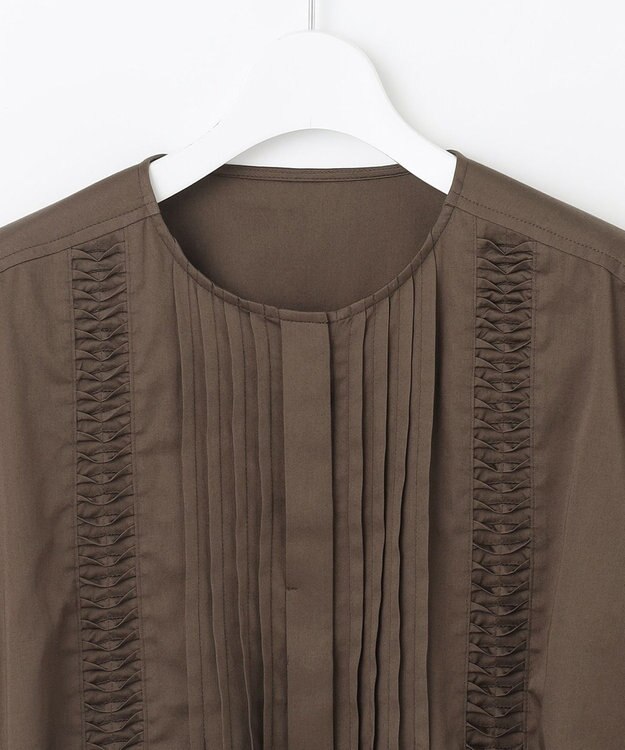 23区 S 【SLOW/一部店舗限定】ウォッシュドコットンサテン ブラウス ブラウン系