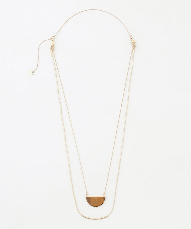 自由区 【3WAY】ストーンバーダブルネックレス マットゴールド