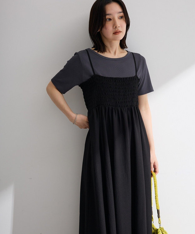 Green Parks サッカーキャミワンピース Black