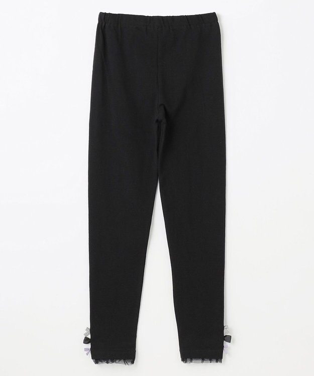 ANY KIDS 裾リボン レギンス ブラック