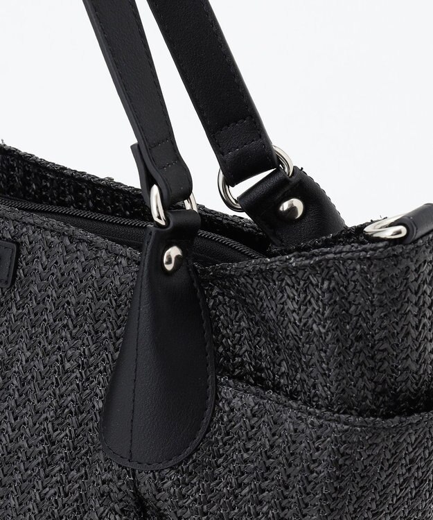 LA BAGAGERIE つまみハンドル　サマー2wayミニトートバッグ ブラック