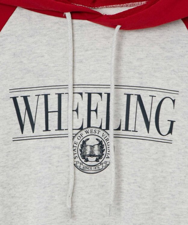 WEGO ラグランショートパーカー レッド