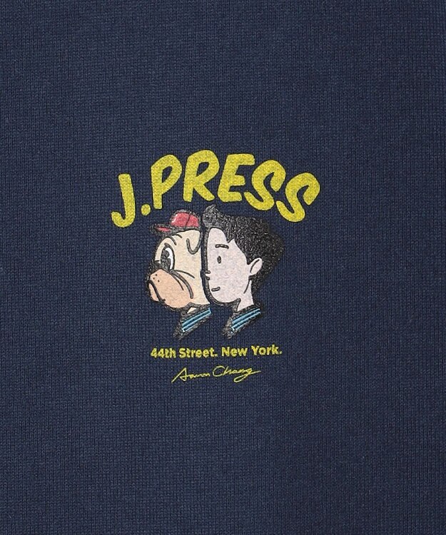 J.PRESS MEN 【AaronChang】【UNISEX】ワンポイント Ｔシャツ ネイビー系