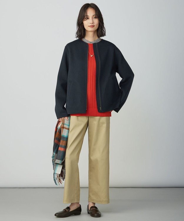 J.PRESS LADIES L 【WEB限定カラーあり】ハイパワーデニムツイル ワイドパンツ 【WEB限定】ベージュ系