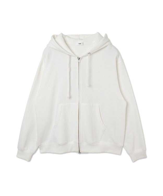 WEGO 【ユニセックス着用ITEM/SMLサイズ展開】リラックスフィットダブルZIPパーカー ホワイト